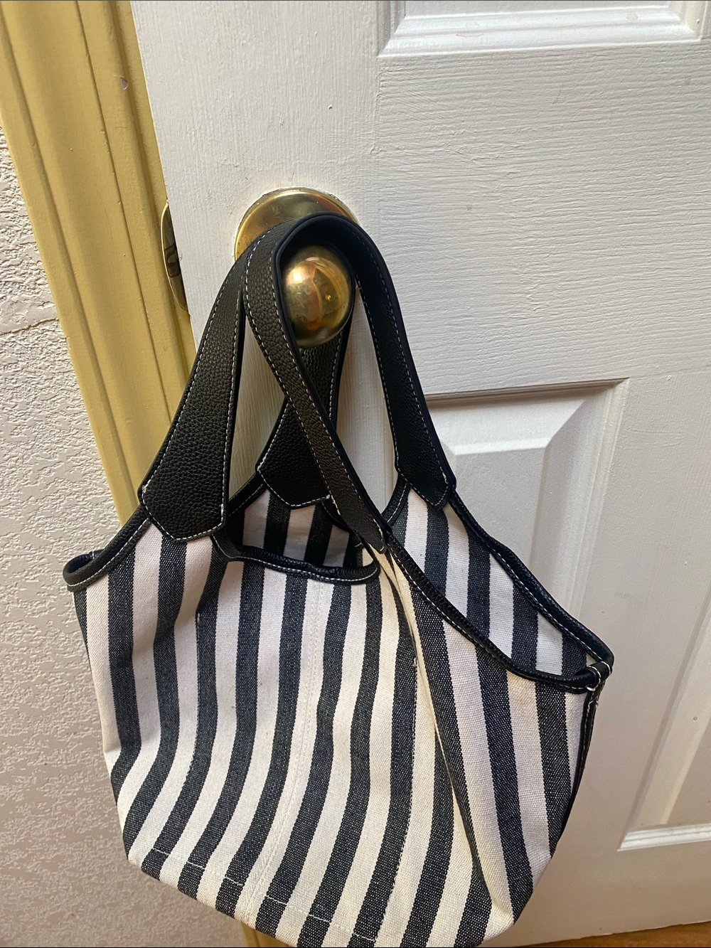 Striped women's bag
